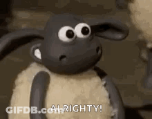 Cartoon Sheep Saying Alrighty GIF