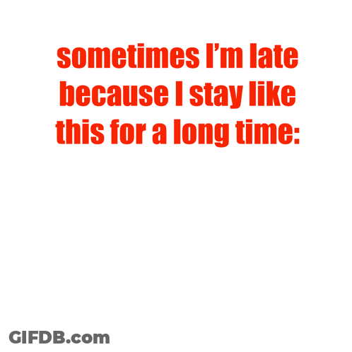 Cartoon Sheep Saying Sometimes I'm Late GIF