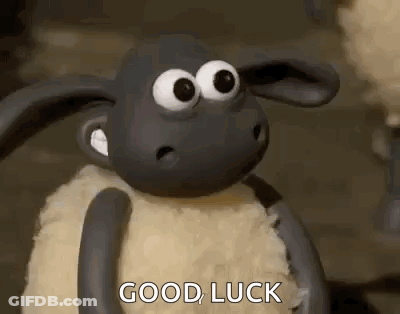 Cartoon Sheep With Big Eyes Giving Good Luck Sign GIF