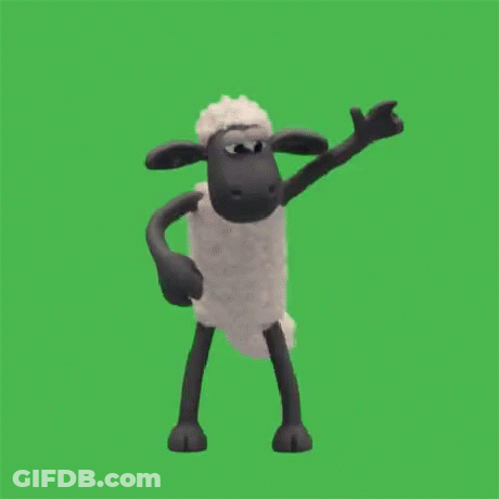 Cartoon Sheep With Speech Bubble GIF