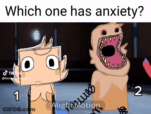 Cartoon Showing Anxiety GIF
