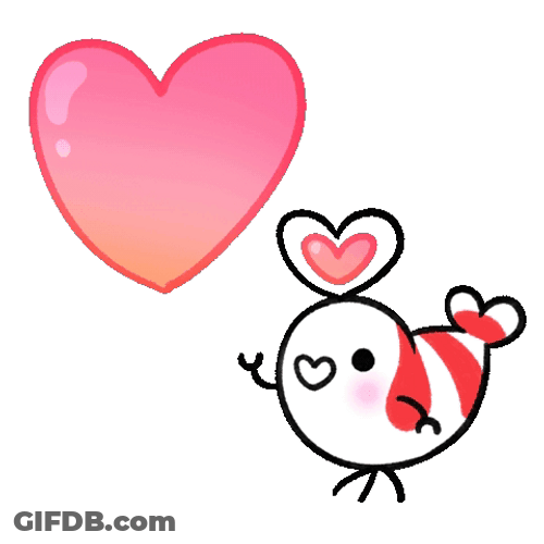 Cartoon Shrimp Heart You Shower GIF