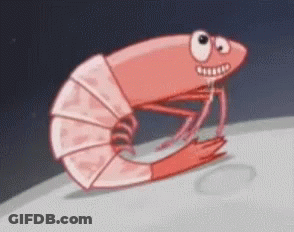 Cartoon Shrimp With Big Smile GIF