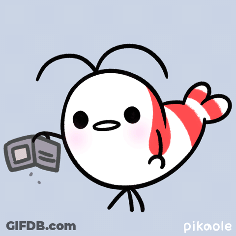 Cartoon Shrimp With Pikaole GIF