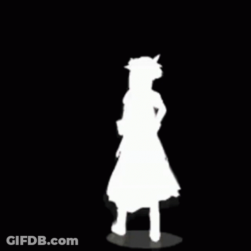 Cartoon Silhouette Flexing Arm GIF