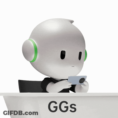 Cartoon Sitting At Desk With Ggs GIF