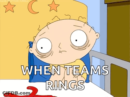 Cartoon Sitting In Bed When Teams Rings GIF
