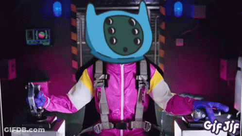 Cartoon Sitting In Chair With Blue Helmet GIF Jif GIF