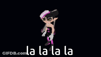 Cartoon Sitting On Stool Eating Sandwich La La La GIF