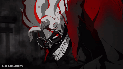 Cartoon Skull With Glasses GIF