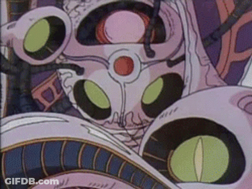 Cartoon Skull With Green Eyes GIF