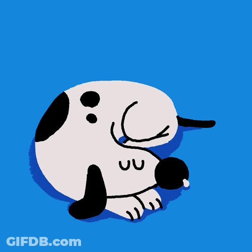 Cartoon Sleeping Dog Fart GIF