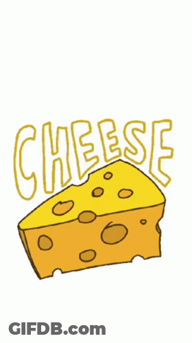 Cartoon Slice Of Cheese Saying Cheese GIF