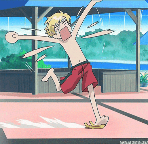 Cartoon Slipping Long On Banana Peel GIF