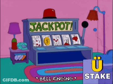 Cartoon Slot Machine Saying Jackpot GIF