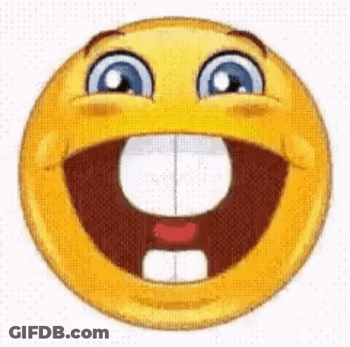 Cartoon Smiley Face Big Smile GIF
