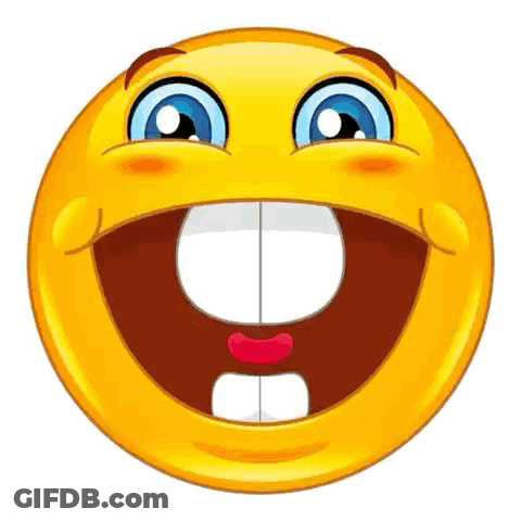 Cartoon Smiley Face Big Smile GIF