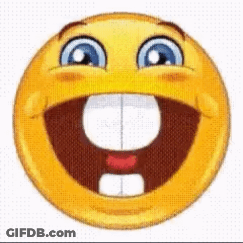 Cartoon Smiley Face Big Smile GIF