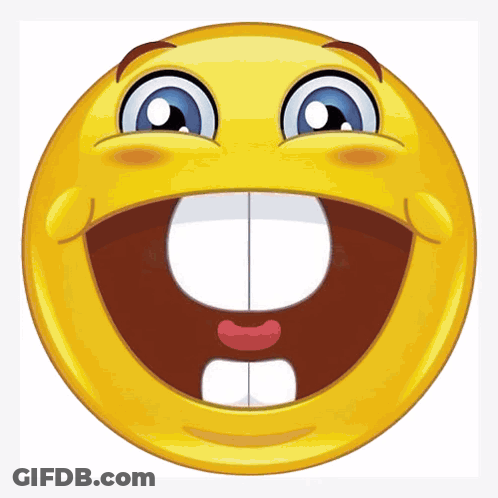 Cartoon Smiley Face Big Smile GIF
