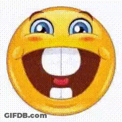 Cartoon Smiley Face Missing Teeth GIF