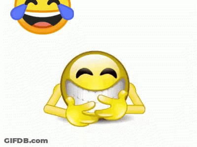 Cartoon Smiley Face Pointing And Crying Laughing GIF