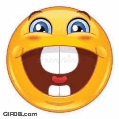 Cartoon Smiley Face With Big Smile GIF