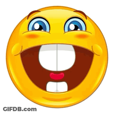 Cartoon Smiley Face With Missing Teeth GIF