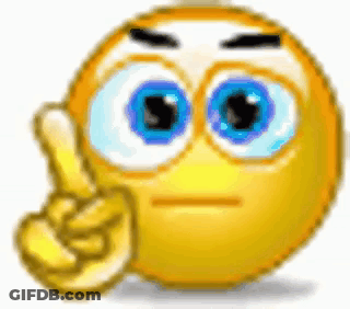 Cartoon Smiley Pointing Up GIF