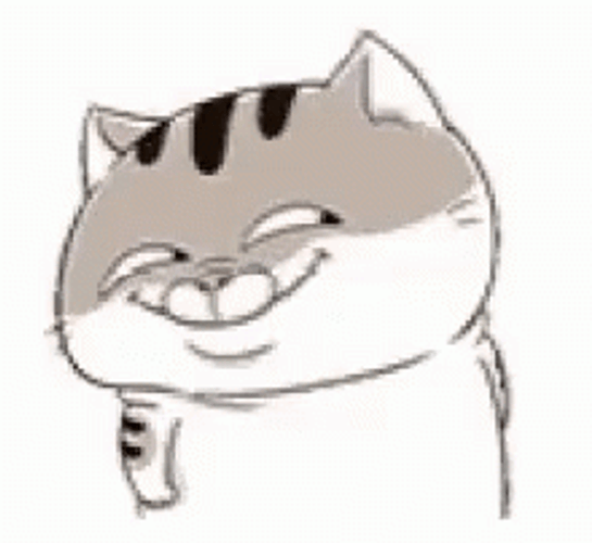 Cartoon Smirking Cat GIF