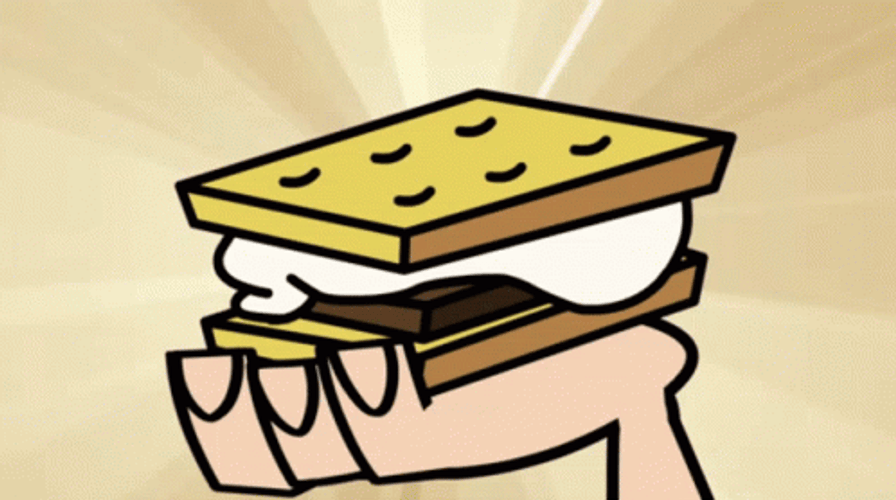 Cartoon Smores Sweet Treat GIF