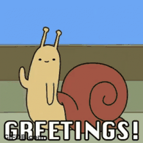 Cartoon Snail Greeting Cactus GIF