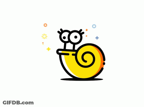 Cartoon Snail With Swirl Shell GIF