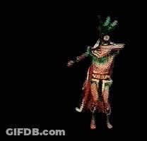 Cartoon Snake With Red And Blue Head GIF