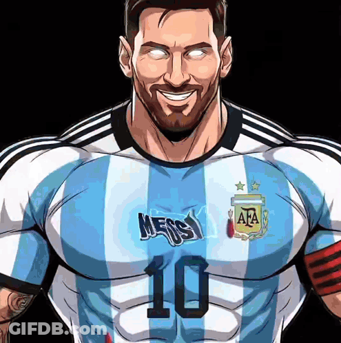 Cartoon Soccer Player In Jersey Number 10 GIF