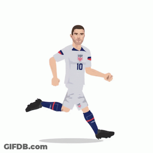 Cartoon Soccer Player Number 10 GIF