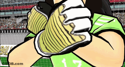 Cartoon Soccer Player Number 17 GIF
