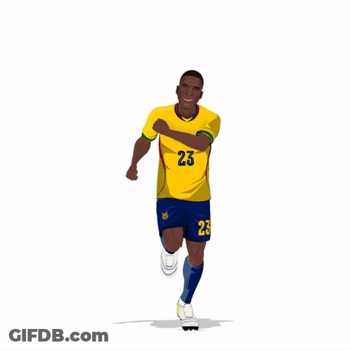 Cartoon Soccer Player Number 23 GIF