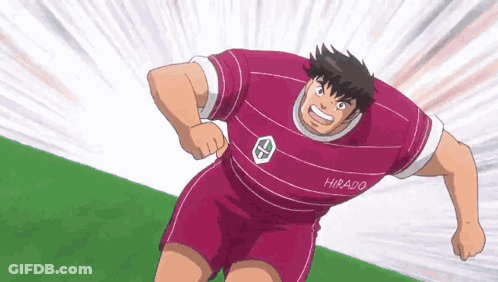 Cartoon Soccer Player With Hirado On Shirt GIF