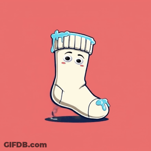 Cartoon Sock Let's Go Smoist GIF