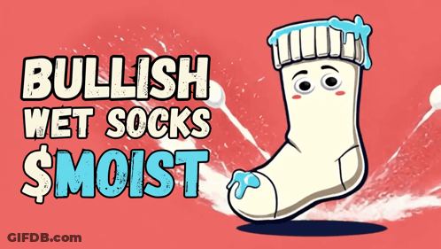 Cartoon Sock With Bullish Wet Socks Smoist GIF
