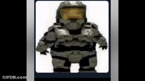Cartoon Spartan In Helmet And Armor GIF