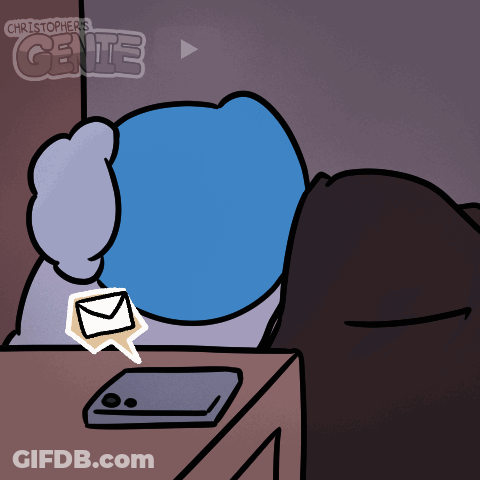 Cartoon Speech Bubble Saying Christophers Genie GIF