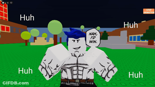 Cartoon Speech Bubble Saying Nah I D Win GIF