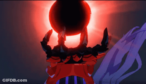 Cartoon Sphere With Red Light GIF