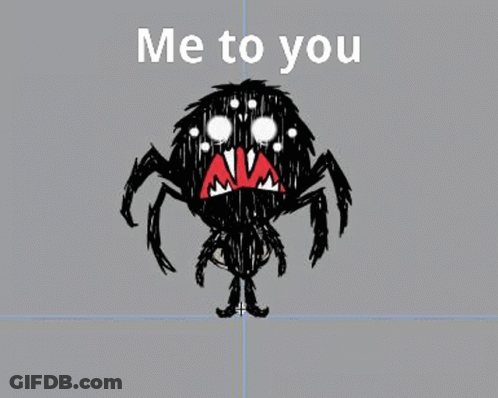 Cartoon Spider Holding Sword And Web GIF