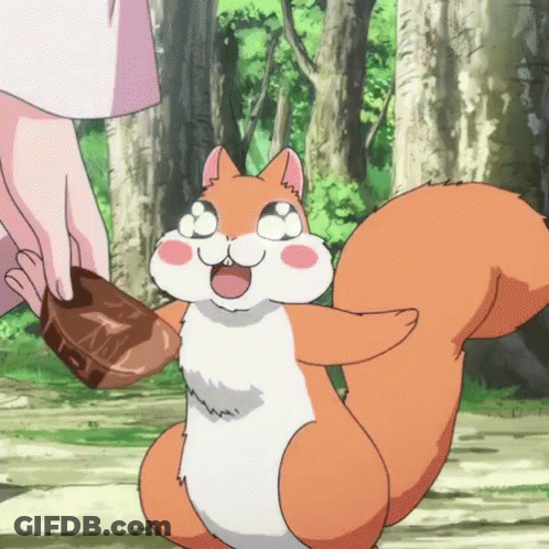 Cartoon Squirrel Held By Person GIF