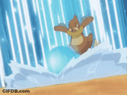 Cartoon Squirrel Holding Blue Ball GIF