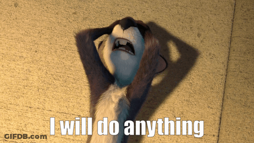Cartoon Squirrel Saying I Will Do Anything GIF