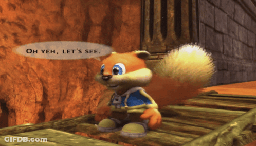 Cartoon Squirrel Says Oh Yeh Let S See GIF