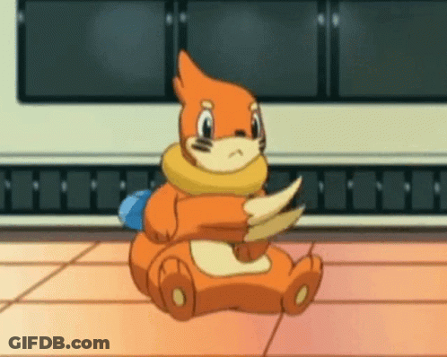 Cartoon Squirrel Sitting On Floor Holding Blue Ball GIF
